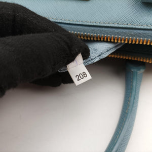 Secondhand Prada Galleria Blue SAFFIANO Leather BN1786 handbag | stylenewstar
