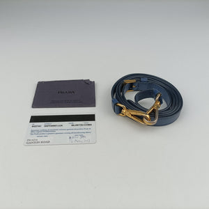 Pre-owned Prada Galleria Blue×Navy SAFFIANO Leather B2274C shoulderbag | stylenewstar