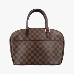 Pre-owned Louis Vuitton Saria Horizontal EBENE Damier Canvas N51282 handbag | stylenewstar