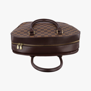 Pre-owned Louis Vuitton Saria Horizontal EBENE Damier Canvas N51282 handbag | stylenewstar