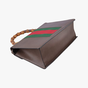 Pre-owned Gucci Bamboo Web butterfly Brown×Multicolour leather 488691 shoulderbag | stylenewstar
