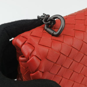 Secondhand Bottega Veneta Intrecciato Olimpia Orange lambskin shoulderbag | stylenewstar