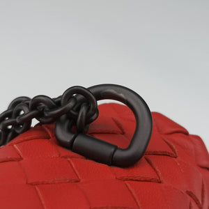Secondhand Bottega Veneta Intrecciato Olimpia Orange lambskin shoulderbag | stylenewstar