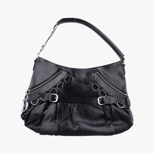 Pre-owned Christian Dior Corset Hobo Black Leather handbag | stylenewstar