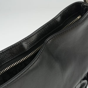 Pre-owned Christian Dior Corset Hobo Black Leather handbag | stylenewstar