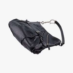 Pre-owned Christian Dior Corset Hobo Black Leather handbag | stylenewstar