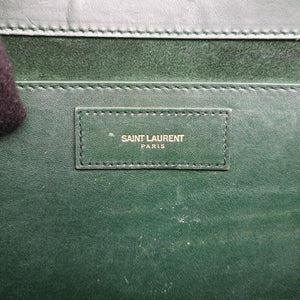 Pre-owned Yves Saint Laurent BETTY Green Leather 314515 shoulderbag | stylenewstar