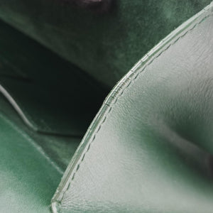 Pre-owned Yves Saint Laurent BETTY Green Leather 314515 shoulderbag | stylenewstar