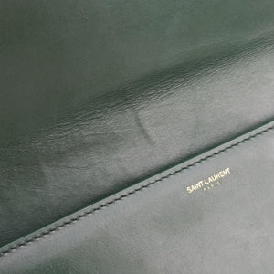 Pre-owned Yves Saint Laurent BETTY Green Leather 314515 shoulderbag | stylenewstar