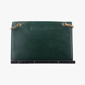 Pre-owned Yves Saint Laurent BETTY Green Leather 314515 shoulderbag | stylenewstar