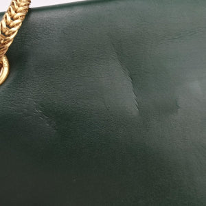 Pre-owned Yves Saint Laurent BETTY Green Leather 314515 shoulderbag | stylenewstar