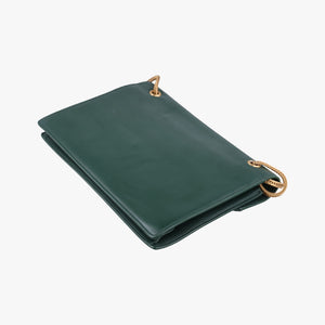 Pre-owned Yves Saint Laurent BETTY Green Leather 314515 shoulderbag | stylenewstar