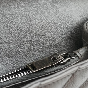Vintage Yves Saint Laurent COLLEGE Grey Leather 392738 shoulderbag | stylenewstar