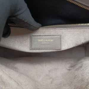 Vintage Yves Saint Laurent SAC DE JOUR Grey Leather 355153 shoulderbag | stylenewstar
