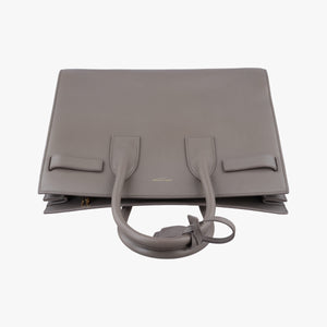 Vintage Yves Saint Laurent SAC DE JOUR Grey Leather 355153 shoulderbag | stylenewstar