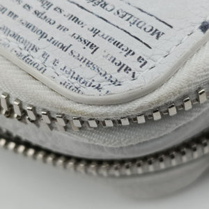 Secondhand Christian Dior Daniel Arsham collaboration Newspaper Print White Leather shoulderbag | stylenewstar