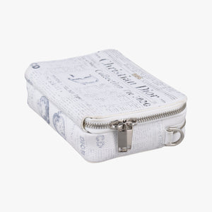 Secondhand Christian Dior Daniel Arsham collaboration Newspaper Print White Leather shoulderbag | stylenewstar
