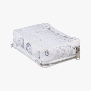 Secondhand Christian Dior Daniel Arsham collaboration Newspaper Print White Leather shoulderbag | stylenewstar