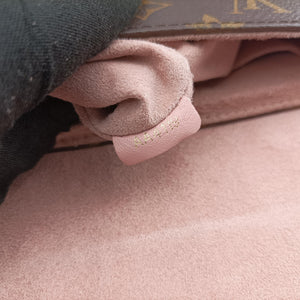 Pre-owned Louis Vuitton LOCKY BB Brown×ROSE POUDRE Monogram Canvas×calf leather M44080 shoulderbag | stylenewstar