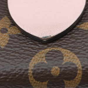 Pre-owned Louis Vuitton LOCKY BB Brown×ROSE POUDRE Monogram Canvas×calf leather M44080 shoulderbag | stylenewstar