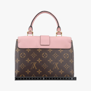 Pre-owned Louis Vuitton LOCKY BB Brown×ROSE POUDRE Monogram Canvas×calf leather M44080 shoulderbag | stylenewstar
