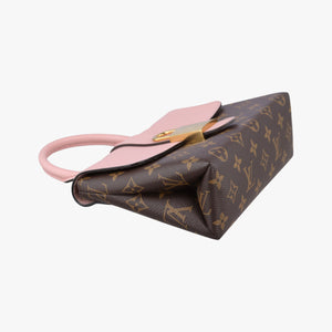 Pre-owned Louis Vuitton LOCKY BB Brown×ROSE POUDRE Monogram Canvas×calf leather M44080 shoulderbag | stylenewstar