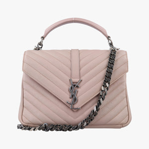 Secondhand Yves Saint Laurent COLLEGE Pink Leather 428056 shoulderbag | stylenewstar