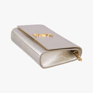 Pre-owned Yves Saint Laurent KATE Golden Leather 364021 shoulderbag | stylenewstar