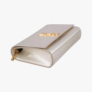Pre-owned Yves Saint Laurent KATE Golden Leather 364021 shoulderbag | stylenewstar