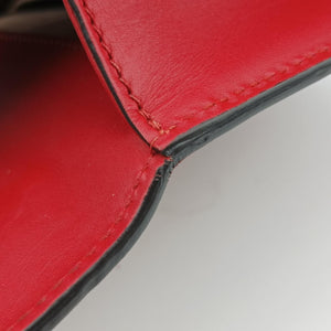 Pre-owned Gucci Sylvie Red×navy Leather 431666 shoulderbag | stylenewstar
