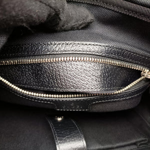 Secondhand Gucci Interlocking G Black GG Supreme Canvas × Leather 696013 backpack/rucksack | stylenewstar