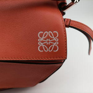 Pre-owned Loewe Puzzle Bag Medium Orange Leather shoulderbag | stylenewstar