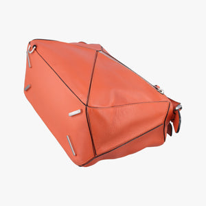 Pre-owned Loewe Puzzle Bag Medium Orange Leather shoulderbag | stylenewstar