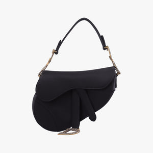Secondhand Christian Dior Saddle bag Black Silk handbag | stylenewstar