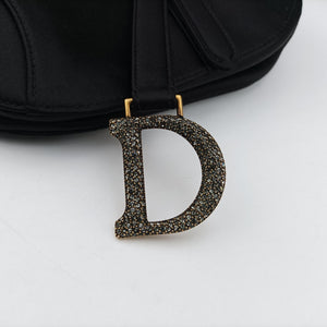 Secondhand Christian Dior Saddle bag Black Silk handbag | stylenewstar