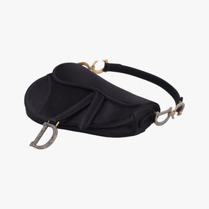 Secondhand Christian Dior Saddle bag Black Silk handbag | stylenewstar