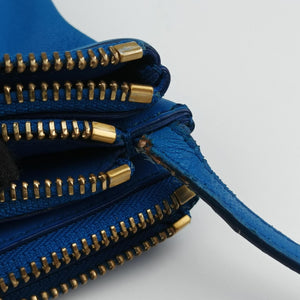 Pre-owned Celine TRIO Blue Leather shoulderbag | stylenewstar