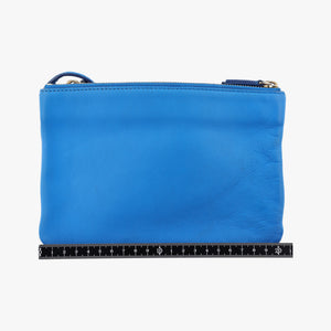 Pre-owned Celine TRIO Blue Leather shoulderbag | stylenewstar