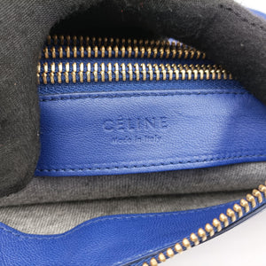 Vintage Celine TRIO Blue Leather shoulderbag | stylenewstar
