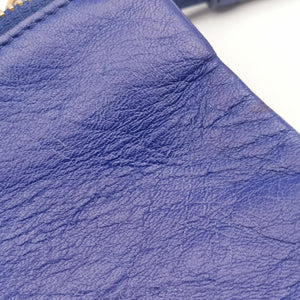 Vintage Celine TRIO Blue Leather shoulderbag | stylenewstar