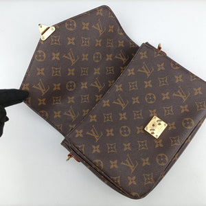 Pre-owned Louis Vuitton Pochette Metis MM Brown Monogram Canvas M44875 shoulderbag | stylenewstar