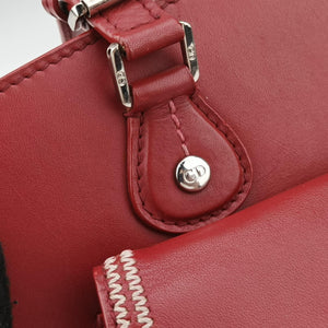 Secondhand Christian Dior D charm Red Leather handbag | stylenewstar