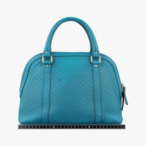 Pre-owned Gucci Microguccissima Blue Leather 449663 handbag | stylenewstar