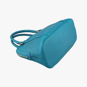 Pre-owned Gucci Microguccissima Blue Leather 449663 handbag | stylenewstar