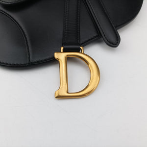 Pre-owned Christian Dior saddle Black leather bum bag/waist bag | stylenewstar