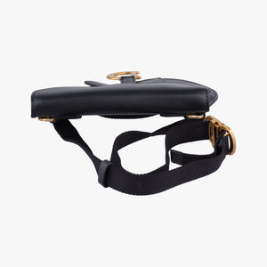 Pre-owned Christian Dior saddle Black leather bum bag/waist bag | stylenewstar
