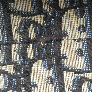 Pre-owned Christian Dior saddle Navy×Gray Jacquard crossbodybag | stylenewstar