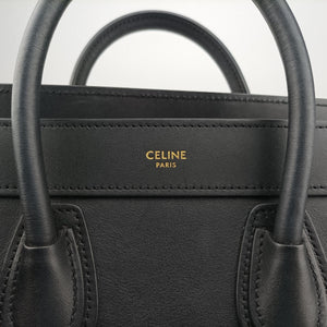 Pre-owned Celine luggage nano shopper Black Leather shoulderbag | stylenewstar