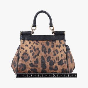 Pre-owned Dolce & Gabbana SICILY Leopard Multicolour PVC coated canvas shoulderbag | stylenewstar