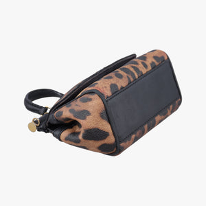 Pre-owned Dolce & Gabbana SICILY Leopard Multicolour PVC coated canvas shoulderbag | stylenewstar